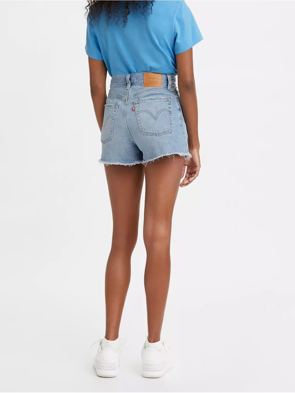 LEVI’S RIBCAGE HIGH RISE DENIM SHORTS - Picture 9 of 10